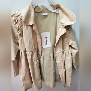 Girls size 4-5 khaki light weight peacoat